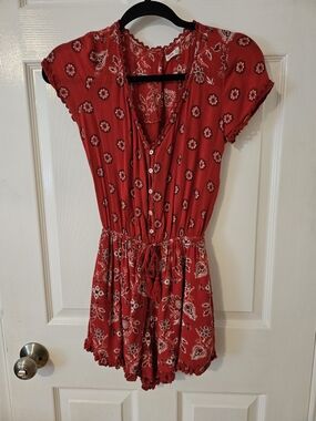 Hollister Red Boho Romper – Women's